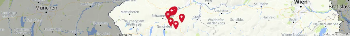 Kartenansicht für Apotheken-Notdienste in der Nähe von Eberstalzell (Wels  (Land), Oberösterreich)